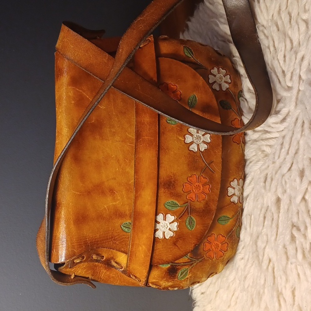 Leather  boho purse